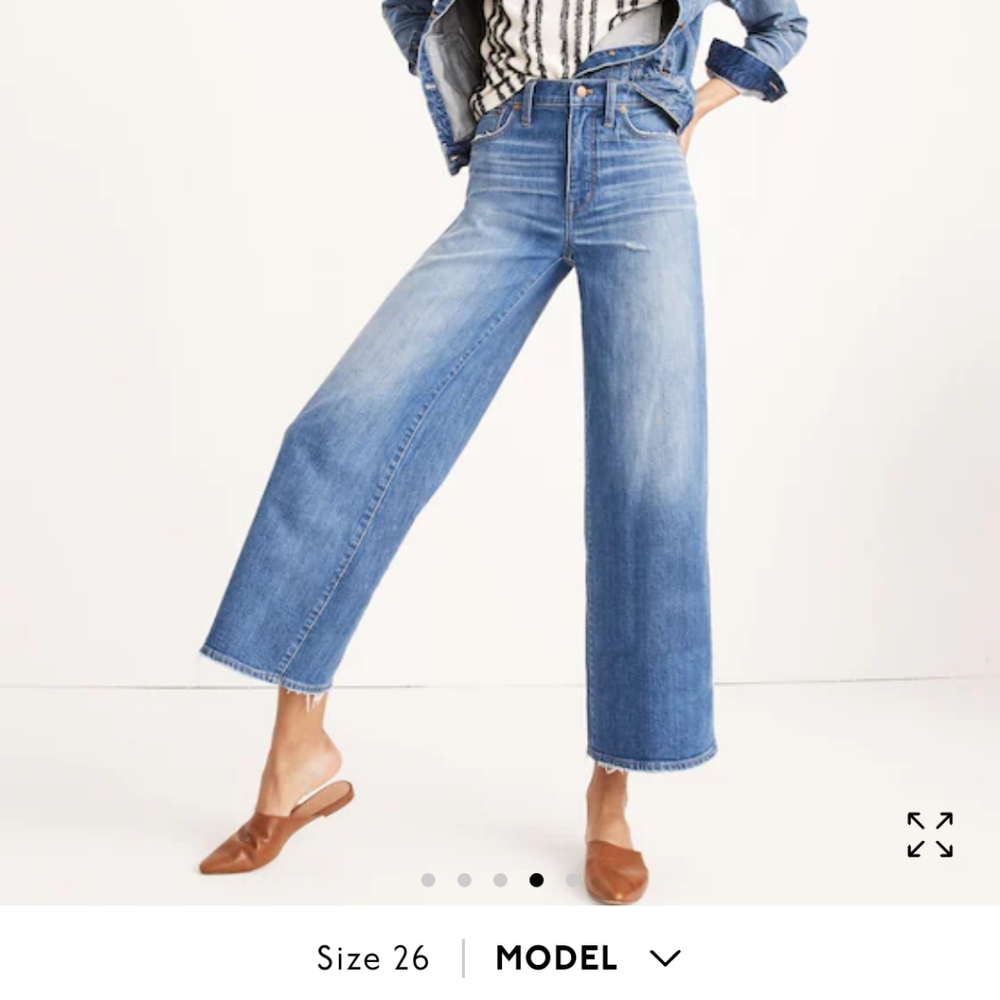 Madewell | Wide-Leg Crop Jeans in Finney Wash